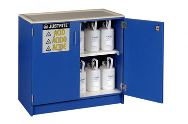 Justrite 2-Door Non-Metallic Undercounter Cabinet - Blue